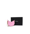 CHANEL Pink Leather Mini Half-Moon Crossbody Bag 32898 146378185 [P]