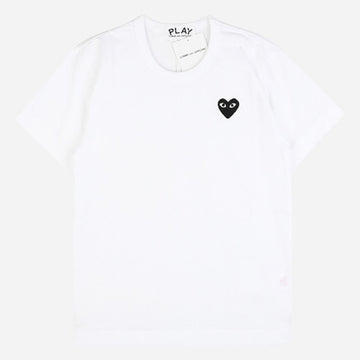 COMME DES GARCONS 5F T-Shirt in Weiß mit schwarzem Herzen AX T064 051 2 147665710
