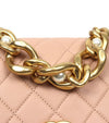 CHANEL Pink Leather Triple Pearl Chain Flap Bag 40140 147733867 [P]