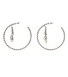 LOUIS VUITTON Monogram Hoops Ohrstecker Silber 39798 147840568 [P]