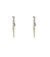 LOUIS VUITTON Monogram Hoops Ohrstecker Silber 39798 147840568 [P]