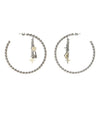 LOUIS VUITTON Monogram Hoops Ohrstecker Silber 39798 147840568 [P]