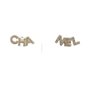 CHANEL ロゴクリスタルイヤリング 711250490 140589244