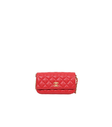 CHANEL レッドキャビアスキンWOCミニクロスバッグ40963 148393744