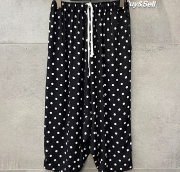 COMME DES GARCONS CDGドット柄バギートレーニングパンツ ブラックホワイトF072006 148409535