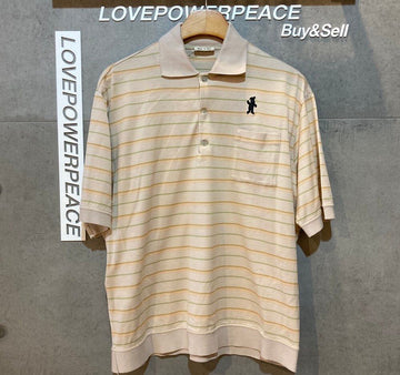 MARNI Bunny-Stickerei Streifen PK Kurzarm-T-Shirt Beige D032510 148409666