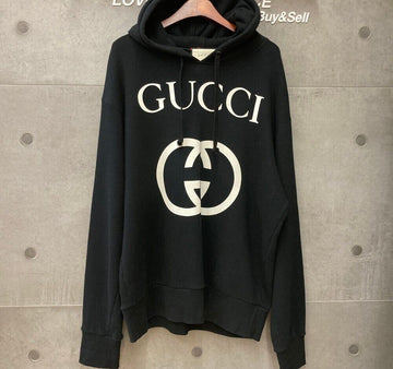 GUCCI GG Interlocking Kapuzenpullover Schwarz 475374G110123 148409706