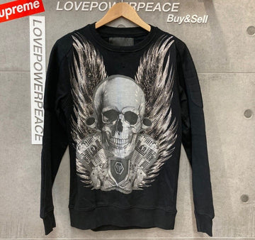 PHILIPP PLEIN Skullprint Sweatshirt Schwarz E020932 148409729