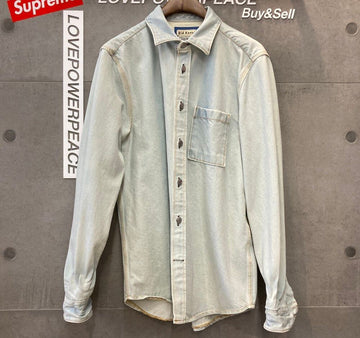 ACNE STUDIOS アクネ BLÅ KONST ROAD ポケット デニムシャツ ライトブルー E030833 148409803
