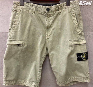 STONE ISLAND Wappen Bermuda Cargo Shorts Khaki 7015L0504G110173 148409953