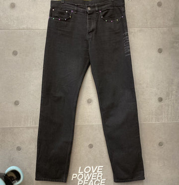 LOUIS VUITTON #34X Fragment Studded Black Jeans Denim Pants G011109 148410003