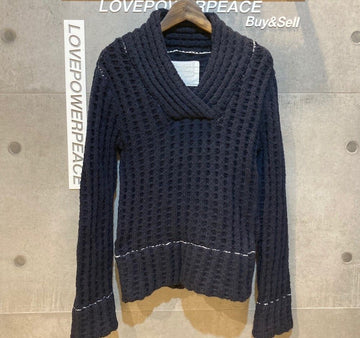 MAISON MARGIELA メゾンマルジェラxH&M ニット Vネック ネイビー D111209 148410151