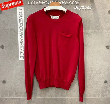 MAISON MARGIELA コットンポケットニットレッド S50HA0780E020714 148410266