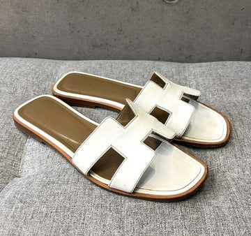 HERMES Oran Sandalen Damen Weiß 36H032114 148410426