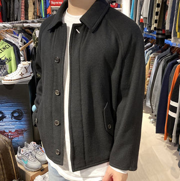 Hermes 100% Cashmere Single Short Jacket Coat Black C033109 148410434