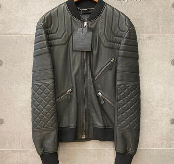 Philipp Plein Skull Biker Leather Jacket Blouson B01651 148410442