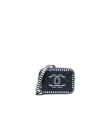 CHANEL Navy Cosmetic Mini Shoulder Bag 39768 148532615 [P]