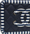 CHANEL Navy Cosmetic Mini Shoulder Bag 39768 148532615 [P]