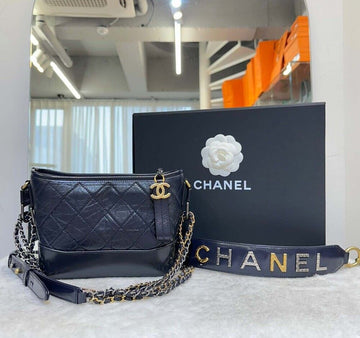 CHANEL Gabrielle Hobo Bag Small Dark Navy with Gold Hardware Plus Strap AS0865 30 Series H011301 148576396