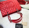 CHANEL グランドショッピング キャビア レッド/シルバー 12番 H072207 148576493 [P]