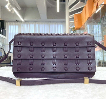 Bottega Veneta Nappa Leather Shoulder Bag Purple Gold H011405 148576526