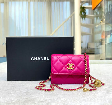 CHANEL Chain Golden Ball Mini Bag Crossbody Pink AP2704G010204 148576606