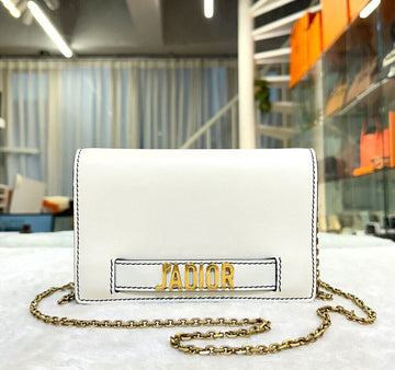 DIOR クリスチャン・ディオール ハンドストラップ チェーン ショルダーバッグ アイボリー S0105CVXSG062401 148576680