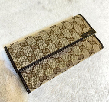 GUCCI GGロゴキャンバスとレザーの長財布 291099G111104 148576707