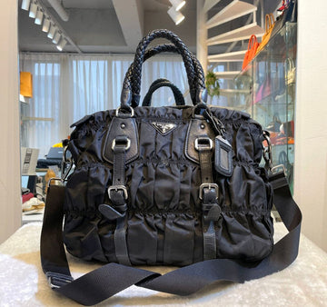 PRADA Gofre 2WAY Tasche Schulter- und Tragetasche Schwarz E032502 148576715 [P]
