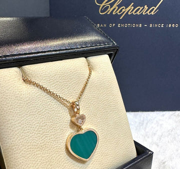 CHOPARD Happy Heart Diamond Anhänger Halskette Grünagenit 7974825101F120702 148576795