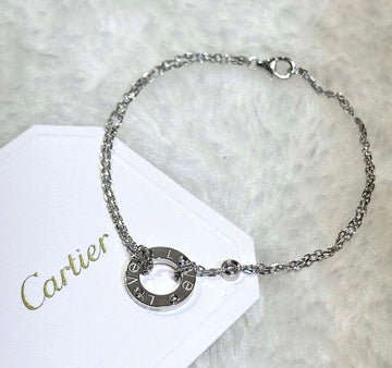 CARTIER WG Diamant 2P Love Chain Armband CRB6038100 148576803