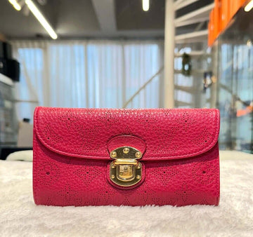LOUIS VUITTON マヒナレザー 女性 長財布 バーガンディ M58090 M02163 148576860