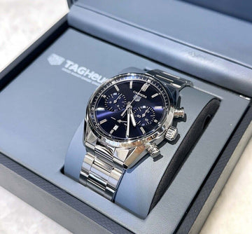 TAG HEUER Carrera Chronograph Stahl Uhr Blau CBN2011H102402 148576994