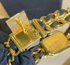 CHANEL Premier Lock Gold Chain Watch Large Black/Gold E051201 148577067 [P]