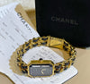 CHANEL Premier Lock Gold Chain Watch Large Black/Gold E051201 148577067 [P]