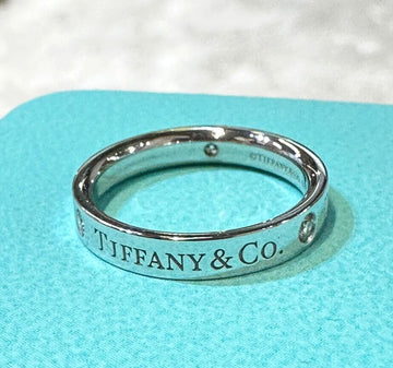 Tiffany & Co Tiffany TCO 3P Diamond Logo Ring PT950 Platinum 6.5~7 148577068