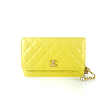 CHANEL クラシックラムスキンゴールドボールWOCチェーン財布クロスバッグAP1450 12247 148615319
