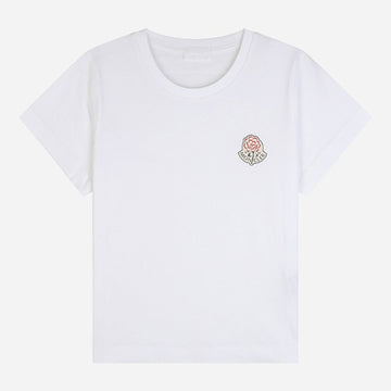 MONCLER 5F Damen Logo Baumwolle Kurzarm T-Shirt Weiß 8C00023 89AJS 00A 148819950