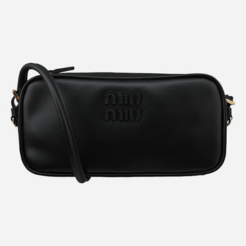 Miu Miu 5F Leather Pouch Shoulder Bag Black 5NE024 AF8W F0002 148821123