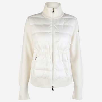 Moncler Women's Padding Mix Zip-up Cardigan White 9B00056 M1131 030 148891969