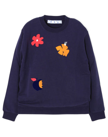 Off White FLOWERS Crewneck Sweatshirt OWBA055F20JER0044501 29919680