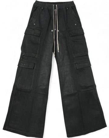 Rick Owens Jumbo DRKSHDW Double Cargo JUMBO BELAS Black Wax Denim DU02E7398 BW 99X 148952035
