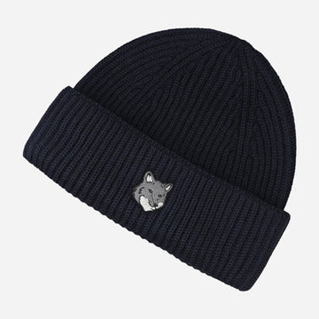 Maison Kitsune 5F Fox Head Beanie Navy PM06112KT1022 0413 149133629