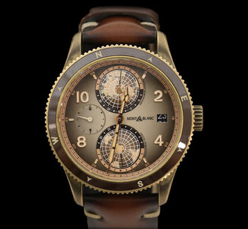MONTBLANC Geosphere Limited Edition Bronze Automatik Lederarmband 42MM 128504 149224716