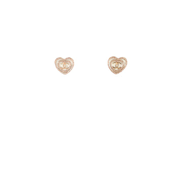 CHANEL CC Herz Kristall Ohrringe 12368 149228508 [P]