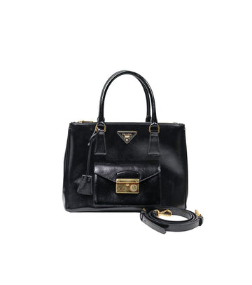 PRADA ブラック ポケット ガレリア 2WAYバッグ 42586 149334153