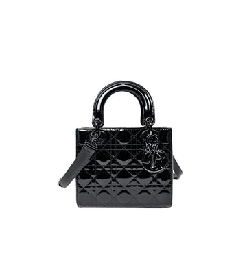 Dior Black Patent Lady Bag 42540 149334192