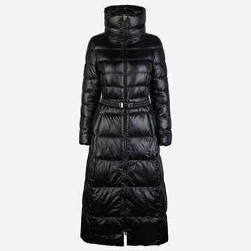 HERNO 5F Damen Gürtel Ultra Light Lange Daunenjacke Schwarz PI002142D 12017Z 9300 149831875