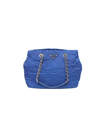 Prada Blue Nylon Quilted Shoulder Bag 42268 149368589