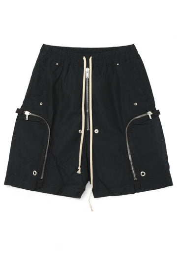 Rick Owens DRKSHDW BAUHAUS SHORTS Black TENCEL RIPSTOP DU01E3389 NR 09 135703585
